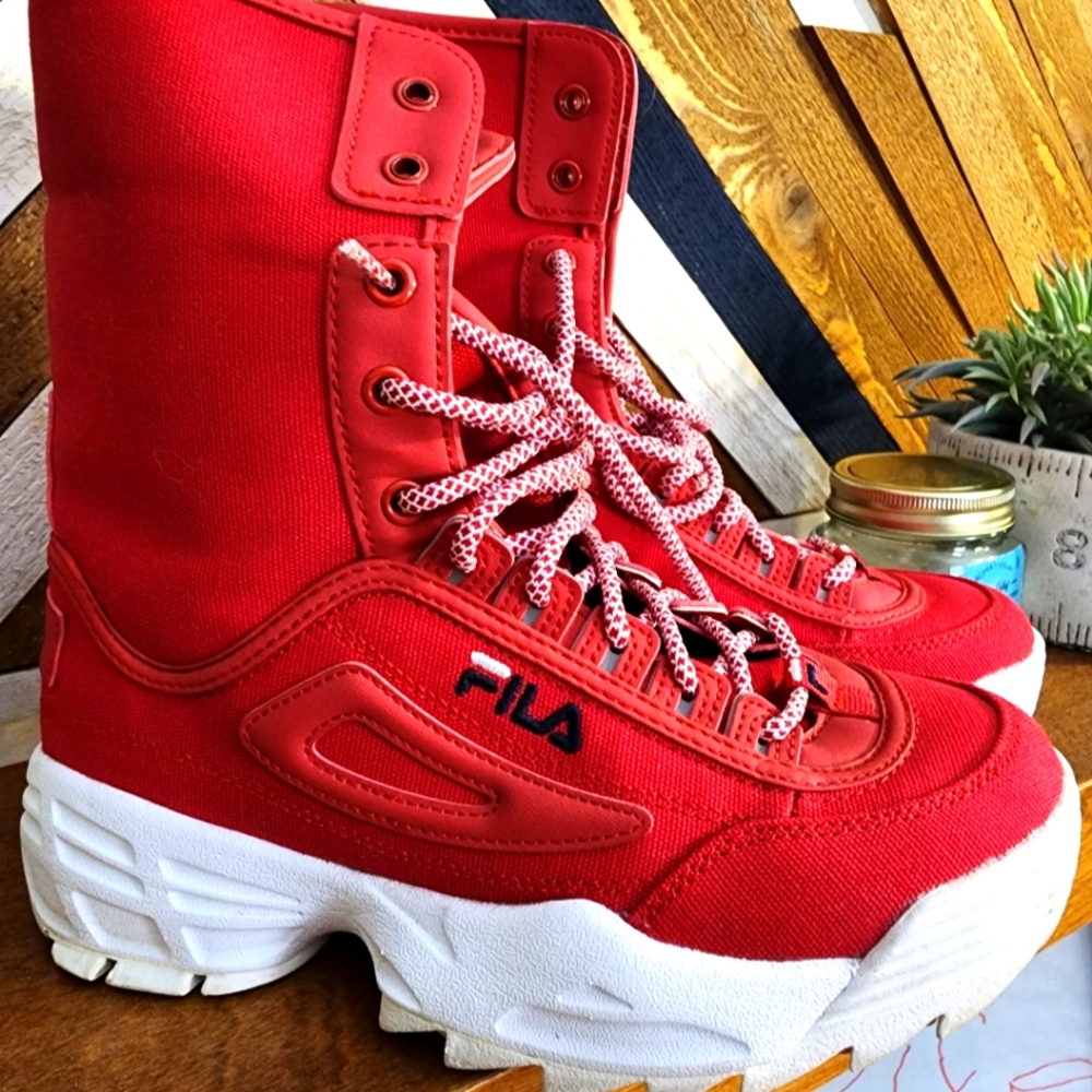 Fila Red Boots